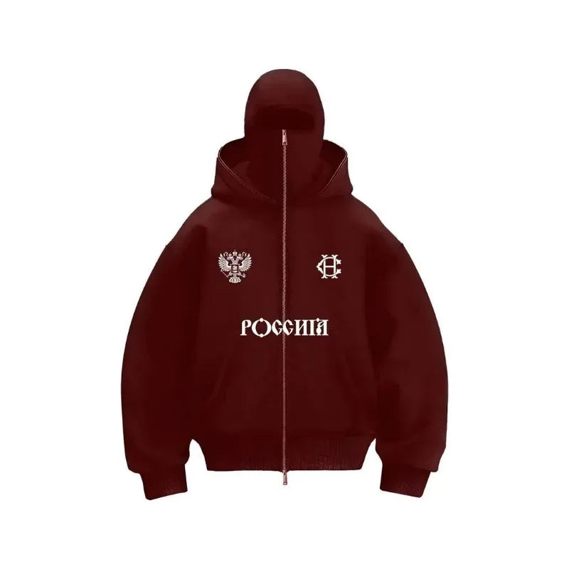 Y2K Hip hop street zipper hoodie