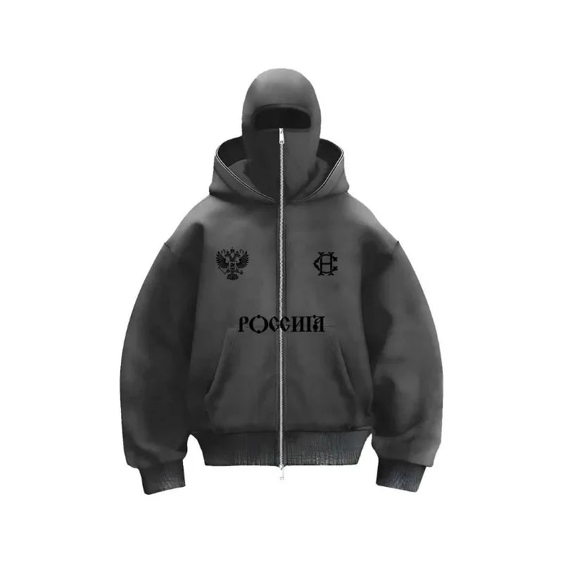 Y2K Hip hop street zipper hoodie