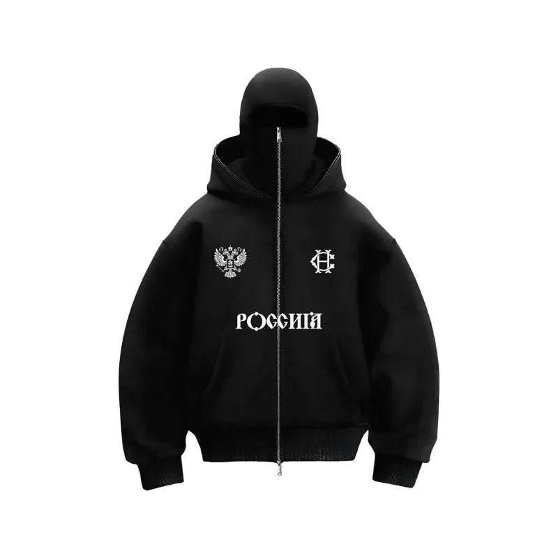 Y2K Hip hop street zipper hoodie