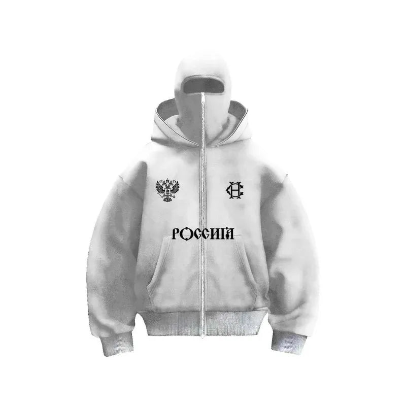 Y2K Hip hop street zipper hoodie